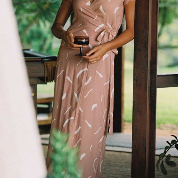 YIREH Isabella Wrap Maxi in Clay, size Small, NWT - Picture 10 of 13